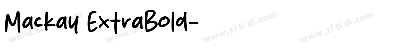 Mackay ExtraBold字体转换